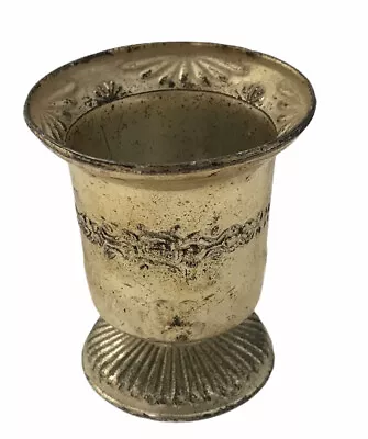 Small Metal Chalet Cup Stamped Made In Occupied Japan • $17