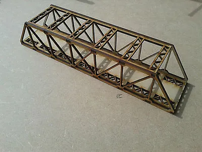 Laser Cut N Gauge Single Track Braced Girder Bridge Kit 3mm MDF 28cms Long • £9.95