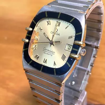 Omega Constellation Cal.1431 Vintage Chronometer Date Quartz Mens Watch Auth • $456