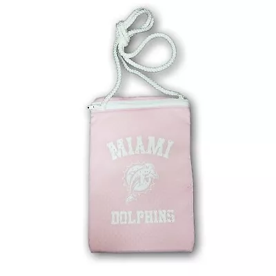 Official ProFANity NFL Miami Dolphins Pink Color Small Zipped Handbag  • $14.99