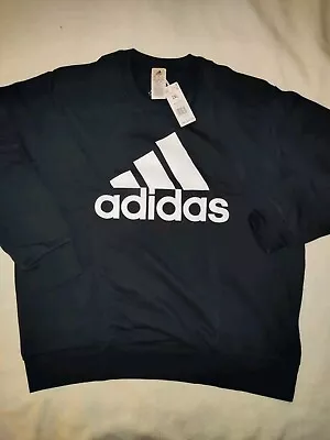 Mens Adidas Crewneck Sweatshirt Color Black Size 2XL New With Tags • $10