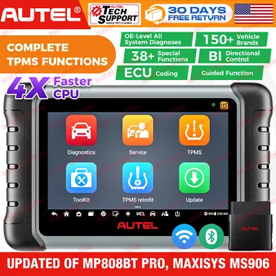 Autel MaxiPRO MP808S-TS Auto Diagnostic Scanner Tool Key Coding TPMS Programming • $749.99