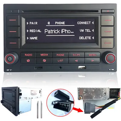 $139.99 • Buy Car Radio RCN210 CD Player USB MP3 AUX Bluetooth For VW Golf MK4 Passat B5 Polo 