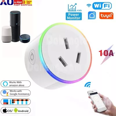 1/2/3/5 X RGB LED Wifi Smart Plug Socket Outlet Adaptor Amazon Alexa Google Home • $18.04