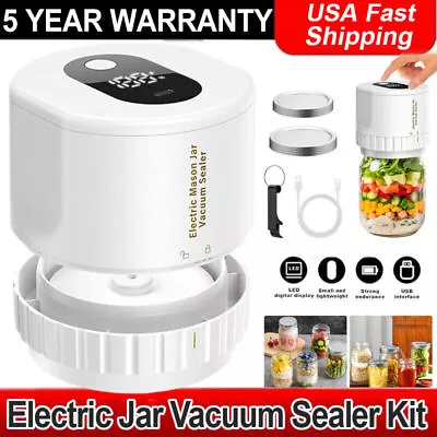 Electric Mason Jar Vacuum Sealer Kit For Wide&Regular Mouth Mason Jars White USA • $20.99