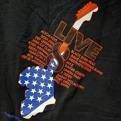 Vintage 2005 Live Aid Live 8 Concert Shirt Sz M On Anvil Tag Mint Condition • $34.97