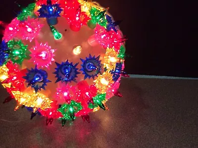 Vintage  Round Atomic Starburst Multicolor Christmas Light • $15.99