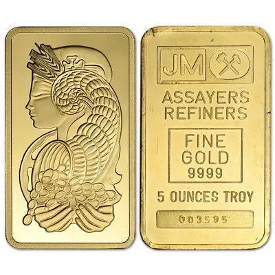 5 Oz Gold Bar - Random Brand - Secondary Market - 999.9 Fine • $12196.28