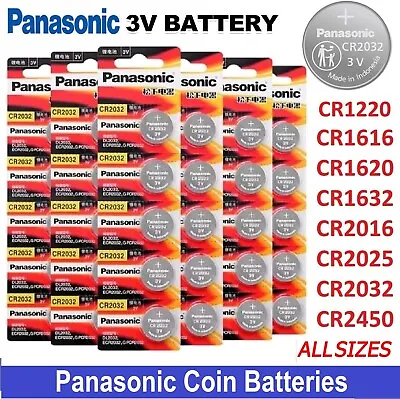Panasonic CR2016 CR1025 CR1220 CR1616 CR1620 CR1632 CR2450 CR2032 Li Battery 3V • $7.99
