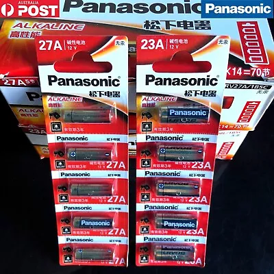 Panasonic  Alkaline 23A LRV08 MN21  27A  LR27A  A27 Remote Battery 12V 0% HG • $12.29