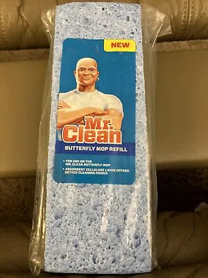 Mr. Clean Butterfly Mop Refill Sponge With Snap On/Off Plastic Head New • $5.99