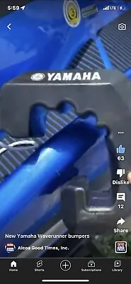 $134.99 • Buy Yamaha FX VX EX Waverunner Kawasaki Bumper Fender Pair Racing Bright Blue
