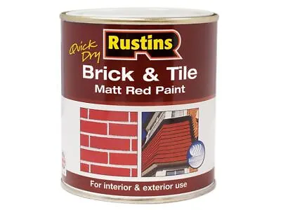 Rustins - Quick Dry Brick & Tile Paint Matt Red 250ml • £10.89