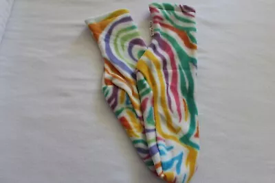 New Fleece Socks Rainbow Zebra Men's Choose Size • $9.99