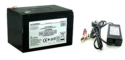 £79.61 • Buy Ultramax 12v 12Ah Lithium Iron Phosphate Ultra Light, High Performance Battery