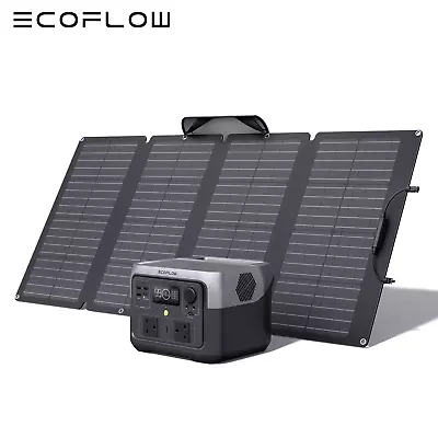 ECOFLOW River 2 Max Power Station 1000W Max Portable Generator With Solar Panel • £598.40