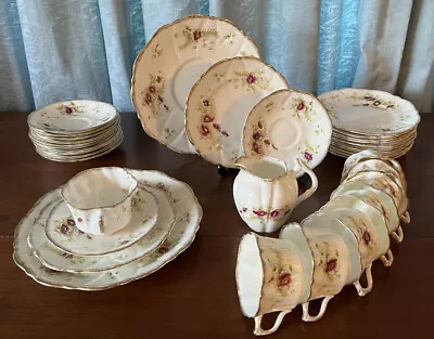 Wellington Bone China Tea-set Art Nouveau C 1906 ‘Gilded Violet’ • £115