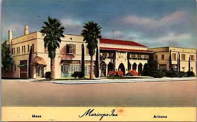 Linen Postcard Maricopa Inn In Mesa Arizona • $8