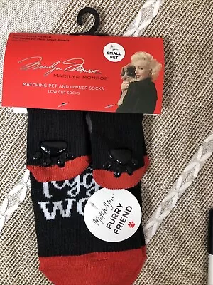 Marilyn Monroe Matching Pet And Owner Socks Love Is A Four Legged Word Small Pet • $10.75