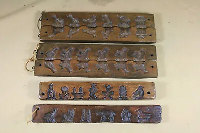 2 + 2 Antique Carved Dutch Cookie / Sugar / Marzipan / Chocolate Mold • $120