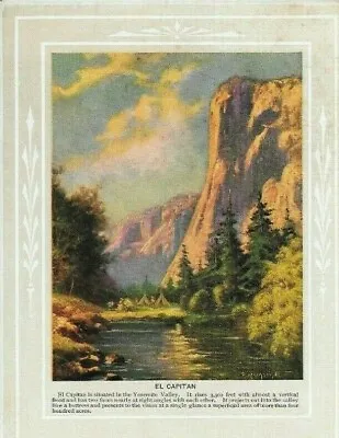 R. Atkinson Fox El Capitan Indians Tepees 10.25 X4.45  Sample Calendar 1920s • $59.99
