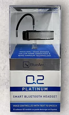 BLUE ANT Q2 Platinum Black Smart Bluetooth Headset New • $99.99