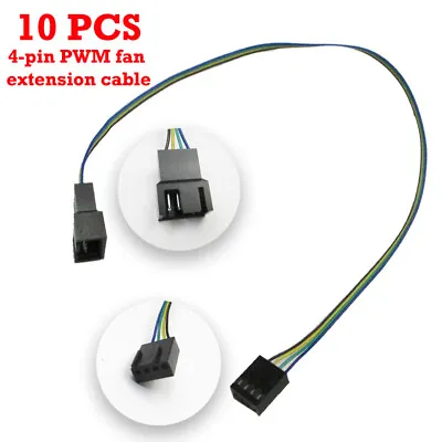 10PCS 4 Pin PWM Fan Extension Power Cable Connector Case Male To Female • $10.99