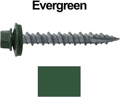 250pcs #10 Size 1-1/2  Metal Siding/Roofing To Wood Screws GREEN (T10) • $26.99
