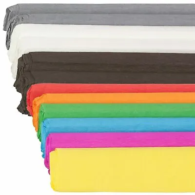 12 X Bright Colorful Dark Crepe Paper Roll Wrapping Paper Supplies Home Decor • £8.49