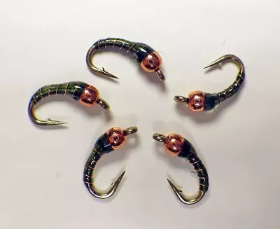 Zebra Midge Dark Olive BWO Fly Fishing Flies Trout Flies Trout Fly #20 • $12.95