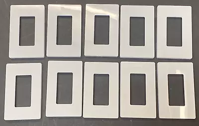 $35 • Buy 10x Lutron 1 Gang Screwless Switch Plate Decora Cover Wall Plate White CW-1-WH
