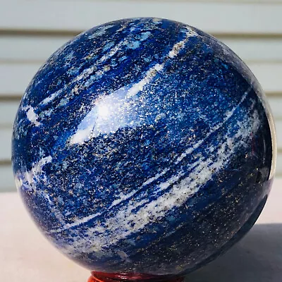 1.55LB Natural Polished Lapis Lazuli Quartz Crystal Sphere Ball Rock Healing • $0.99