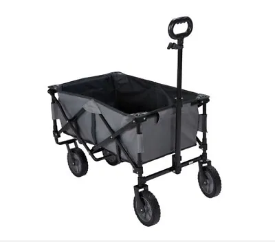 Heavy Duty Folding Wagon Trolley Beach Cart Wheel Pull Wheelbarrow Garden Grey • $99