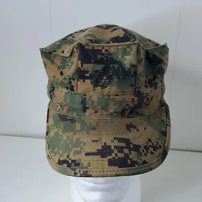 USMC Cover Garrison Marpat Digital Woodland US Marine Corps Hat Cap SMALL • $12.99