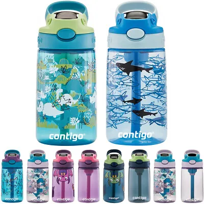 Contigo Kid's 14 Oz. AutoSpout Straw Water Bottle With Easy-Clean Lid 2-Pack • $27.50