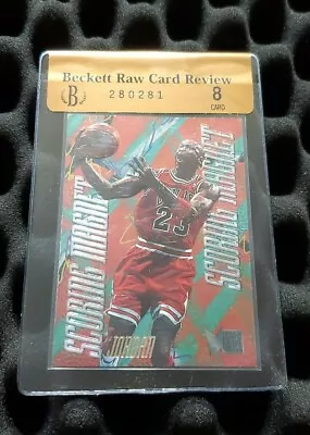 Michael Jordan 95-96 Fleer Metal Scoring Magnets BGS 8 NrMt. RARE 90s Insert RCR • $499.99