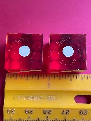 Vintage Pair Of Stardust On The Strip Las Vegas Red Dice  /D1 • $11.99