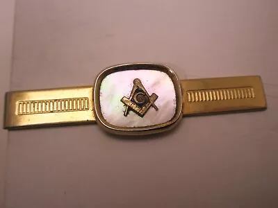 Masonic Mother Of Pearl Vintage ANSON Tie Bar Clip Shriner Scottish Rite Lodge • $28.49