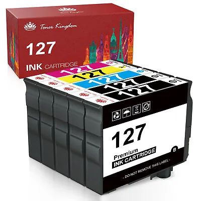 Ink Cartridge Compatible For Epson 127 T127 WorkForce 545 60 630 633 635 645 840 • $17.50