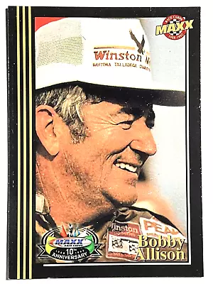 HOF'er BOBBY ALLISON 1998 Maxx 1992 RETRO BLACK MAXX STYLE ANNIVERSARY Card #109 • $0.75