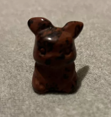 Mahogany Jasper Crystal Pikachu Carved Pokemon Figure Collectible Carved Crystal • $30