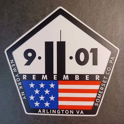 REMEMBER 9/11 NYC / PA / PENTAGON Die-cut Vinyl Sticker • $5.50