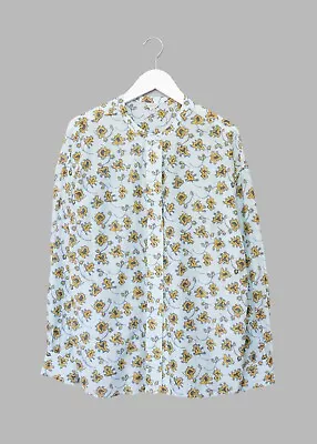 £25 • Buy Jigsaw The Leaves Print Cotton Silk Voile Shirt -UK 8-