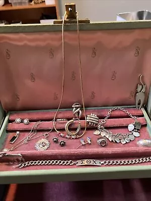 Estate Jewelry Lot Sterling Silver 925 Vintage Pendants Charms Bracelets Brooch • $16.50