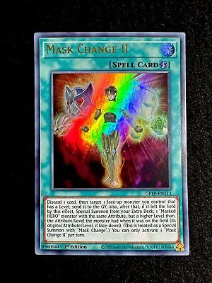 🔥 YUGIOH • MASK CHANGE II • ULTRA RARE • GFTP-EN113 • 1st EDITION • NM 🔥 • $2.99