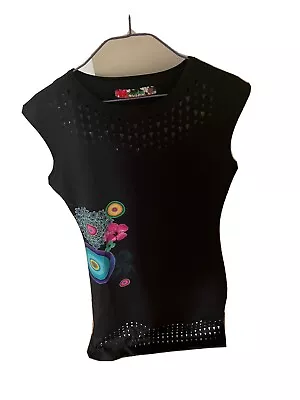 Desigual Dress Black Sleeveless Size Large • $20