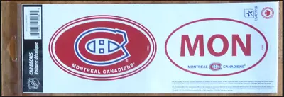 2 X Car Bumper Or Window STICKERS * Montreal Canadiens * NHL Decals Autocollants • $10.94