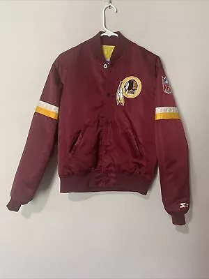 Vintage 80's Starter Washington Redskins Commanders Satin Jacket USA Made M • $60