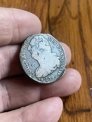 1792 France 2 Sols Coin Louis XVI Copper RARE  • $20