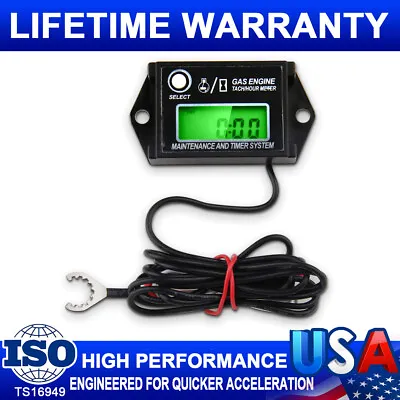 Waterproof Tachometer Tiny Tach/Hour Meter For 2 Stroke & 4 Stroke Small Engine • $21.89